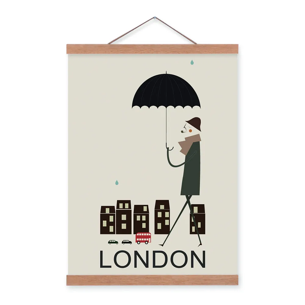 Vintage London Paris New York Posters Prints Nordic Style Home