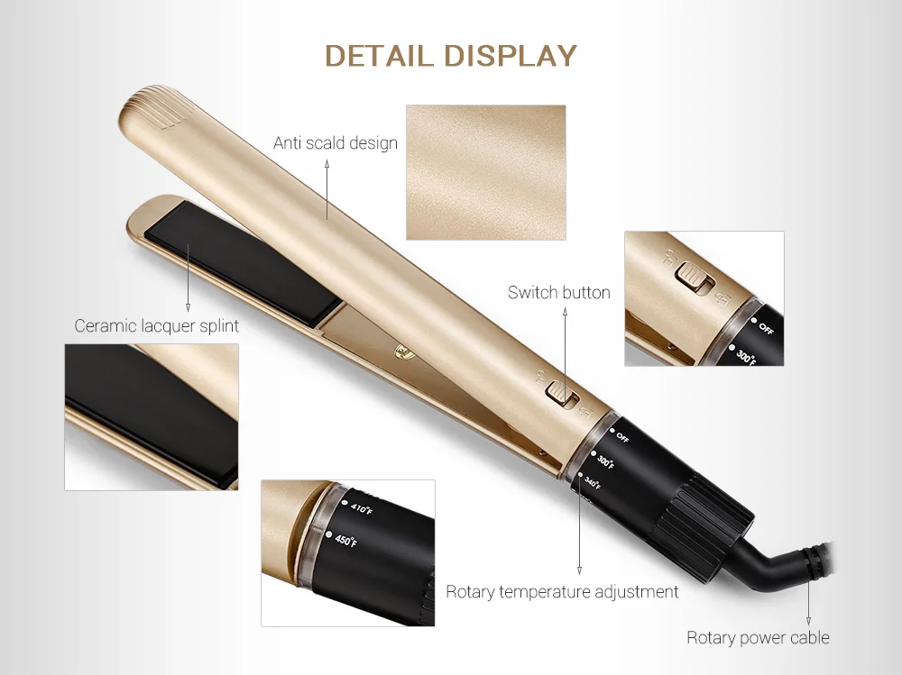 Gustala 2 in 1 Fashion Ceramic Electronic Hair Straightener Gustala 2 in 1 Fashion Ceramic Electronic Hair Straightener