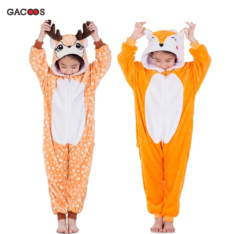 Boys Girls Unicorn Onesie Kigurumi Pajamas For Children Cartoon Animal Licorne Boy Halloween Costume Pyjamas Kids Baby Jumpsuit