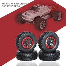 Бесколлекторный двигатель 4 шт. автомобильные резиновые шины колеса шины 100 мм для 1:10 RC Рок гусеничный D90 SCX10 trx-4