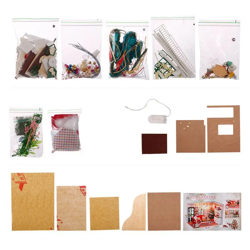 Iiecreate, товары для творчества Кукольный дом Рождественские подарки ручной сборки 3D деревянные модели кукольные дома сборные наборы игрушки