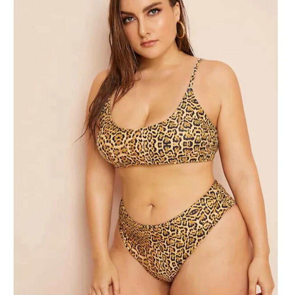 plus size leopard bathing suit