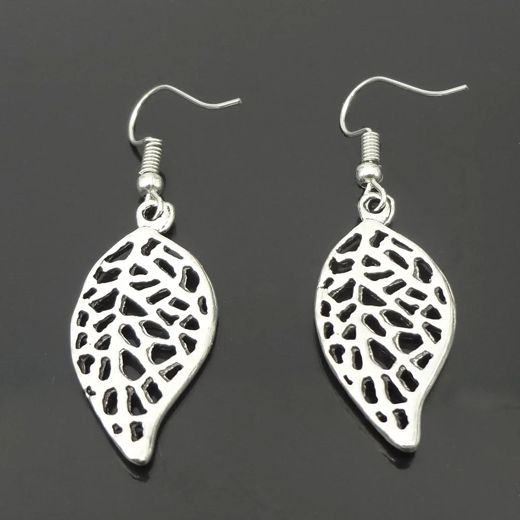 

Korean Leaf earrings dangle silver hollow leaves ins earings tassel statement earrings vintage for women earing