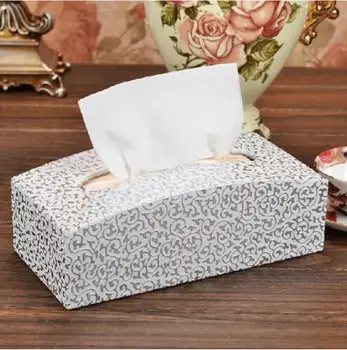 

antique rectangle leather wooden tissue box tissue holder tissue paper box for home decoration PZJH008