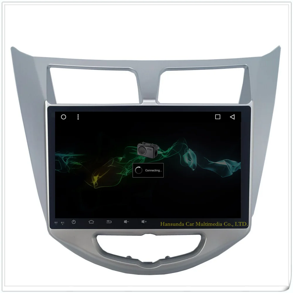 Sale Android 6.0 HD 1024 X 600 Capacitive screen Car DVD For Hyundai Solaris /Accent  Verna with 3G 4G WIFI GPS free map mirror link 2