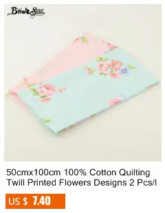 1 Piece Floral Design Cotton Fabric Pre-cut Fat Quarter Telas Tissue Tulle Tecido Para Patchwork for Beginner's Practice CM