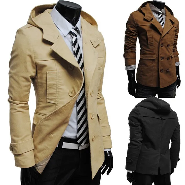 mens hooded blazer jacket