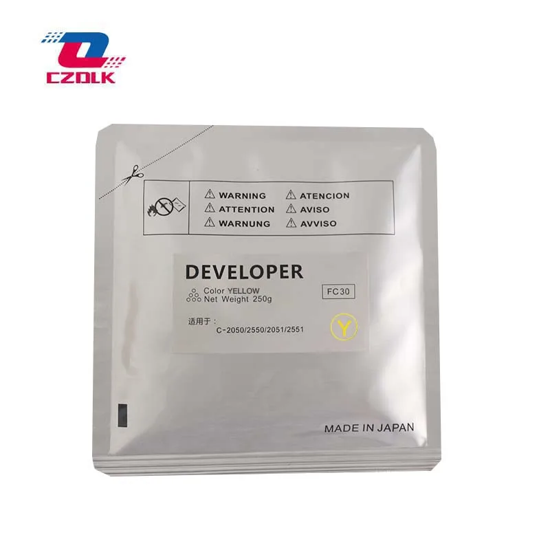 Compatível para Toshiba Nova Desenvolvedor E-estúdio 2051c 2551c 2050c 2550c 250 g – Bolsa 4 Pçs Set pó fc 30