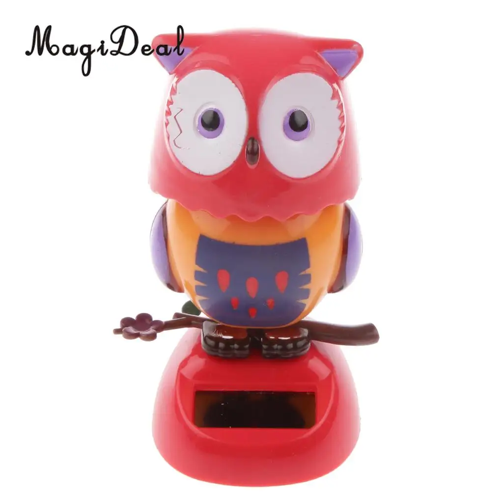 MagiDeal Cute Solar Powered Bobble Head   Owl for Kids Toy Car Pub Club Baby Room Garden Classroom Ornament Novelty Gift