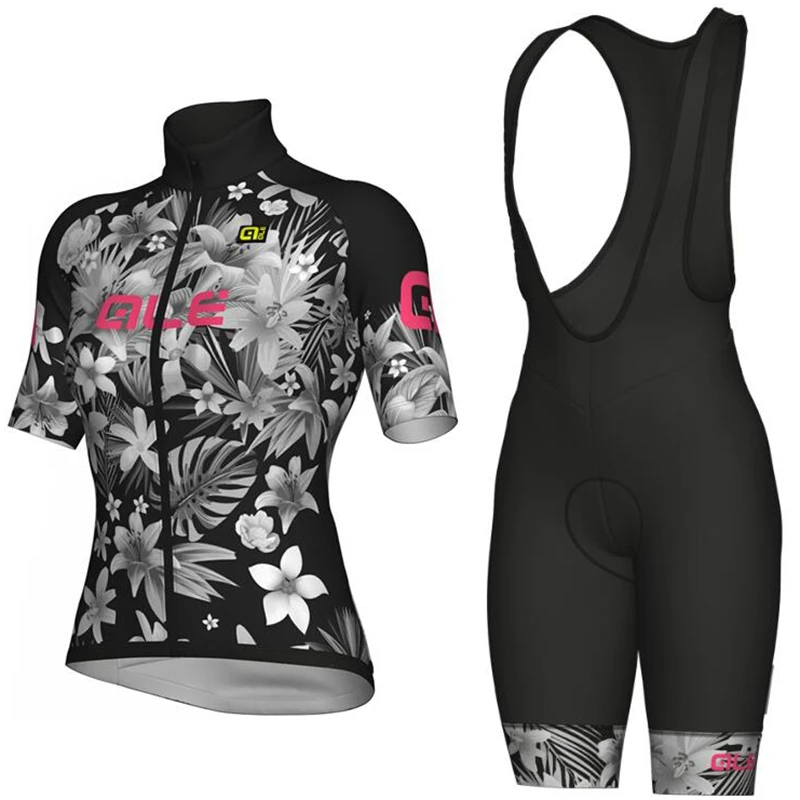 2018 ALE women girl Summer Cycling Pink short sleeve Jersey And Bib Shorts sets bike bicycle Pro Team racing Ropa ciclismo suits | Спорт и