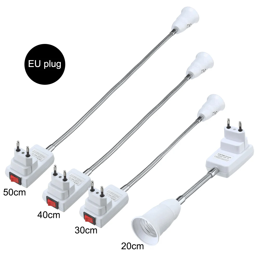 

E27 Flexible Extension Converter LED Light Lamp Bulb Extend Adapter Wall Socket Lamp Base Holder Screw Socket G6