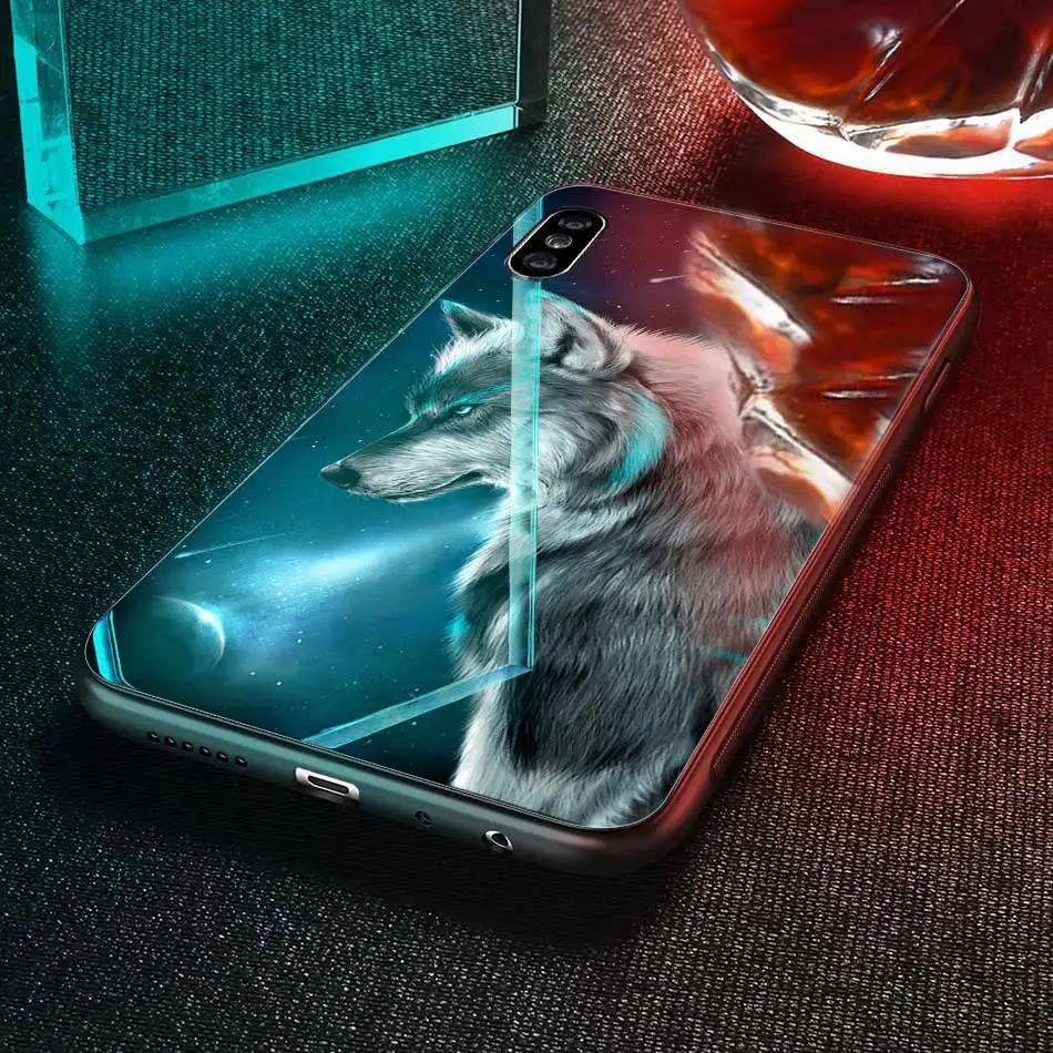 Animal Case for iPhone X 8 Plus Luxury iphonex Coque Glass Phone Cases for iPhone 8 Plus X 7 6s 6 Plus Case Silicone Cute Cover (30)