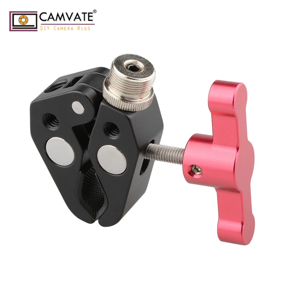 CAMVATE Супер Зажим краб плоскогубцы клип с 1/4 &quotдо 5/8&quot конверсионный винт (красная