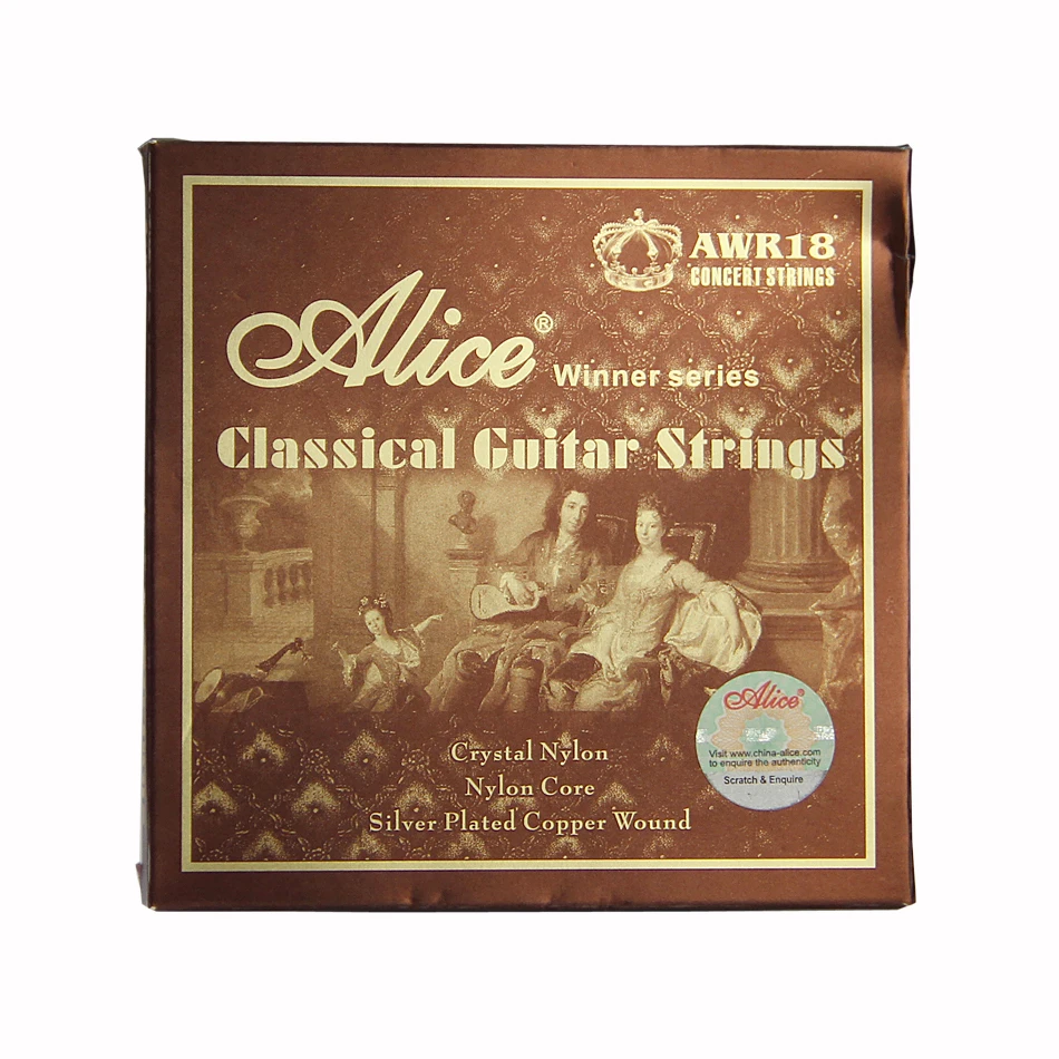 YUEKO Alice 5 Pieces AWR18N Classical Guitar Strings Crystal Nylon&amp Nylonl Core&amp Silver Plated Copper Wound | Спорт и