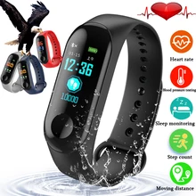 Men Sport Watch Blood Pressure Heart Rate Monitor Smart Watch Women LED Color Touch Screen Fitness SmartWatch For Android ios