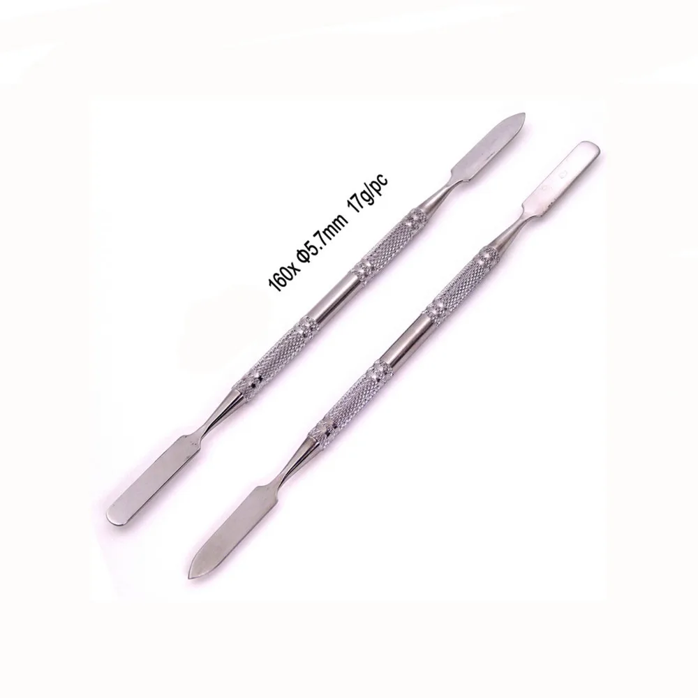 Palette Clear Acrylic Nail Art Makeup Polish Gel Foundation Eyeshadow Mixing Spatula Stainless Steel Rod Manicure Set Tool (5)