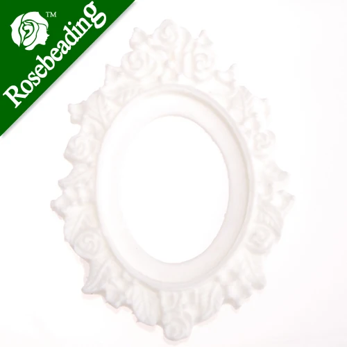 

Hot sale 30*40MM Oval Resin cameo setting,Ivory white;for 30*40mm Cabochon/Picture/Cameo;sold 20pcs per pkg