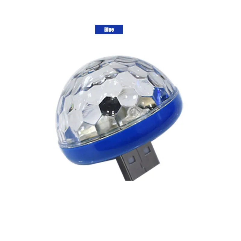 Автомобиль USB DJ лампа Красочные RGB атмосферные огни магический шар эффект лампы для телефона диско сценическая Домашняя вечеринка, праздник KTV клуб бар - Испускаемый цвет: Blue Shell