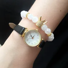 Regalos de verano Incrustaciones de Circón Corona Mujeres Pulseras pulseras Femal Palomitas de Maíz Blanco Grano Cristalino Mujer Pulsera Con Encanto 24 K Placa de Oro