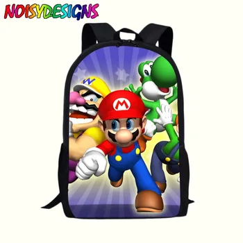 

15 inch Game Super Mario Printing Bros Game Machine Multi-function Backpack Unisex Cartoon Schoolbag For Girls Travel Backpack