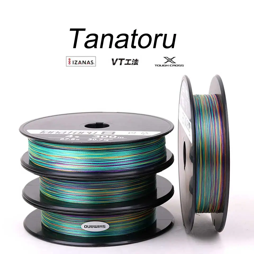 Online Cuerda de pesca Original SHIMANO Tanatoru colores 8 hebras 100% PE 14.5LB 67.8LB hecho en Japón líneas de pesca trenzadas 150 M 200 M 300 M