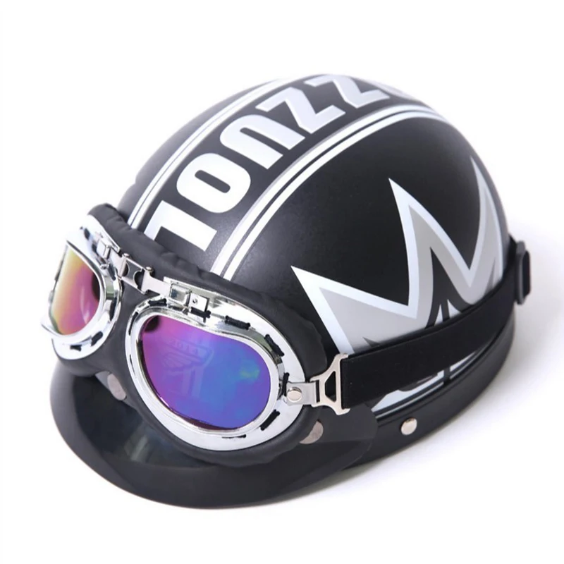 

Scooter Helmet Cool Durable Protect Goggle Open Face Harley Citycoco Motorcycle Electric Bike Men Women Scooter Part Accessories