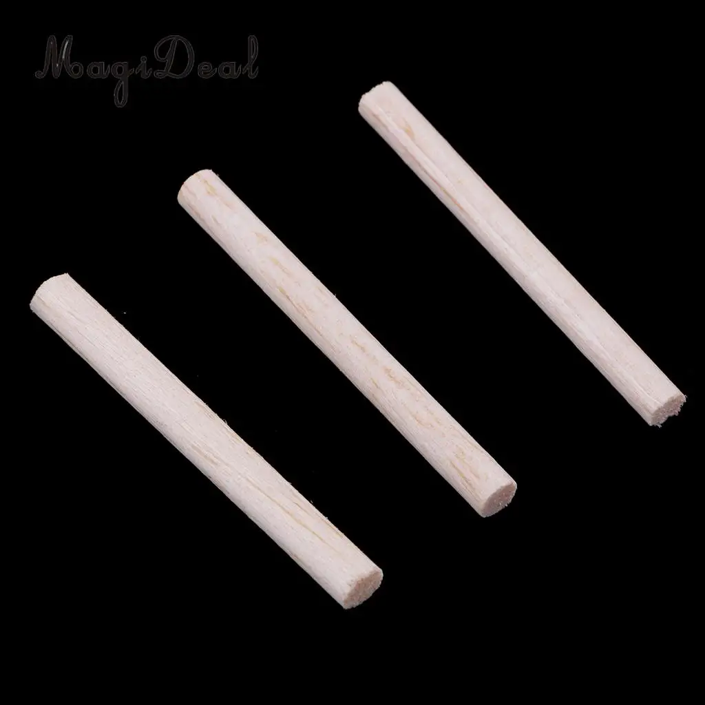 10/20/50pcs Balsa Wood Stick Unfinished Woodcraft Round Wooden Stick Dowel Rod for Model Woodworking Craft Materials 