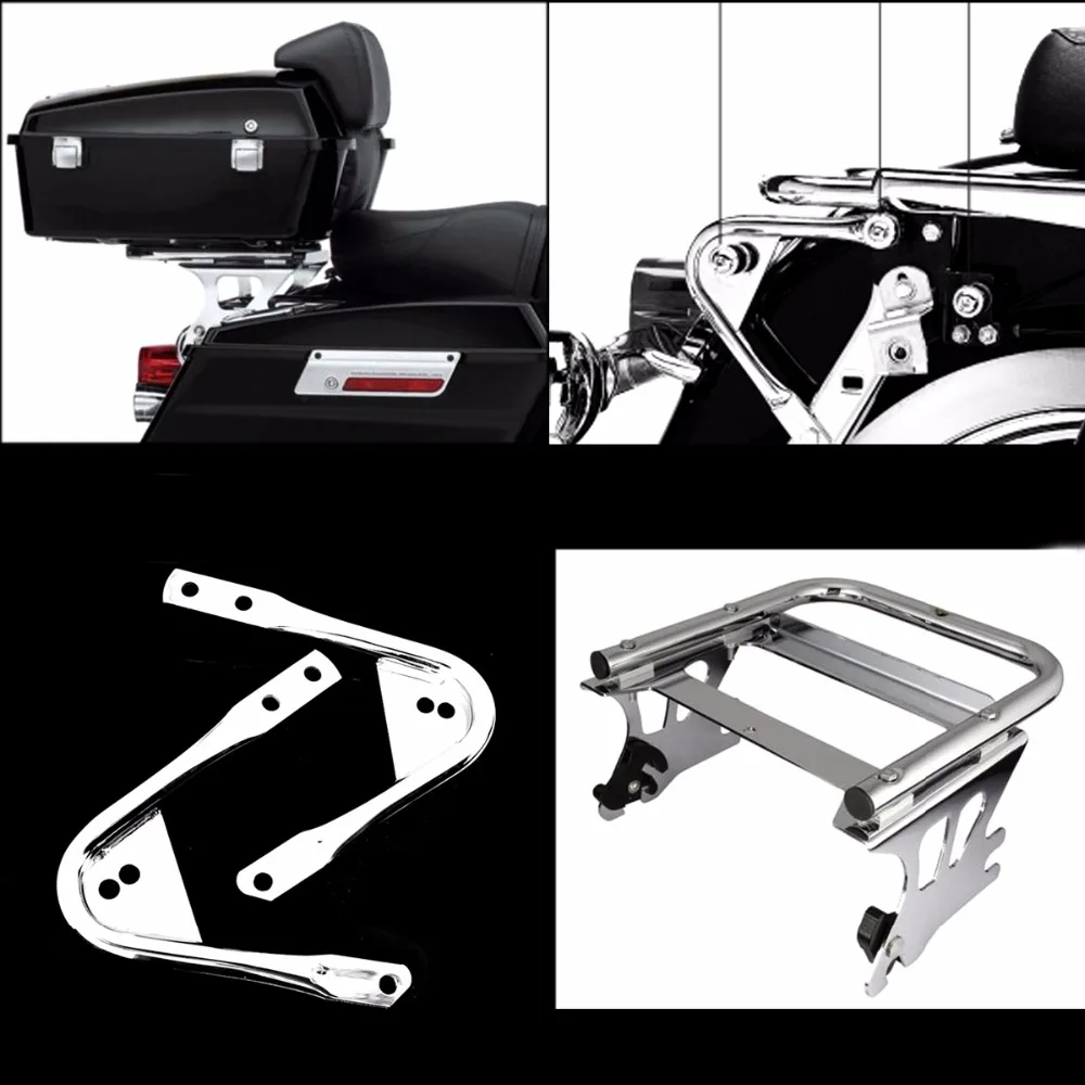 Two up Tour Pack Luggage Rack &Docking Hardware Kit For Harley Touring