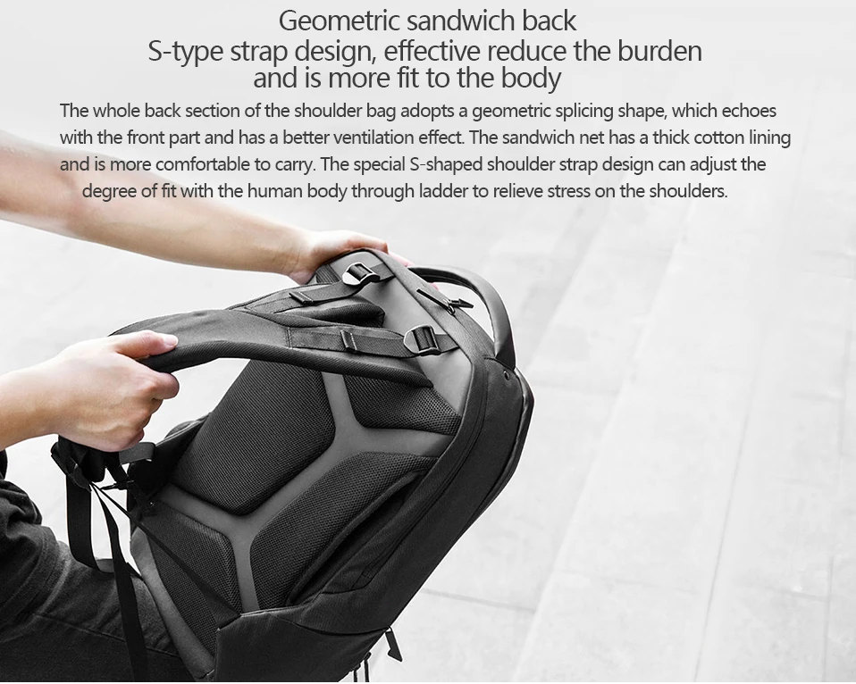 Аутентичный рюкзак Xiaomi Geek водонепроницаемый 15,6 дюймов ноутбук молния дизайн сумки Бизнес Путешествия Использование для подростков мужчин и женщин сумка
