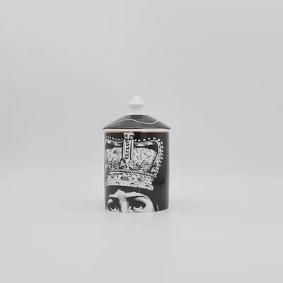 Винтажный подсвечник Fornasetti, канделябр, человеческое лицо, керамическая банка для хранения ювелирных изделий, держатель для ручек, Настольный Декор для дома, украшение - Цвет: 11