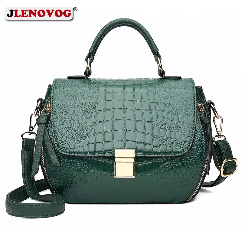 

Women bowling bag Patent Leather Crocodile Pattern Handbag Medium Crossbody Shoulder Bag Famous Brand Designer Handbag and Purse