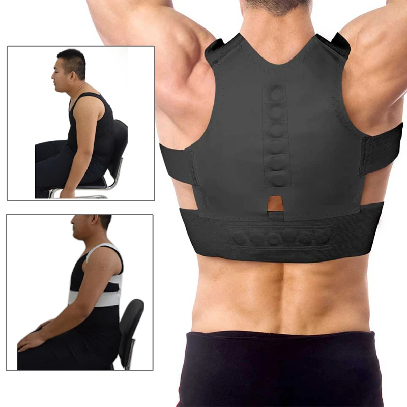 Adjustable Belt for Men Orthopedic Corset Lower Back Strap Support Brace Shoulder Magnetic Posture Corrector Straight Belts | Красота и