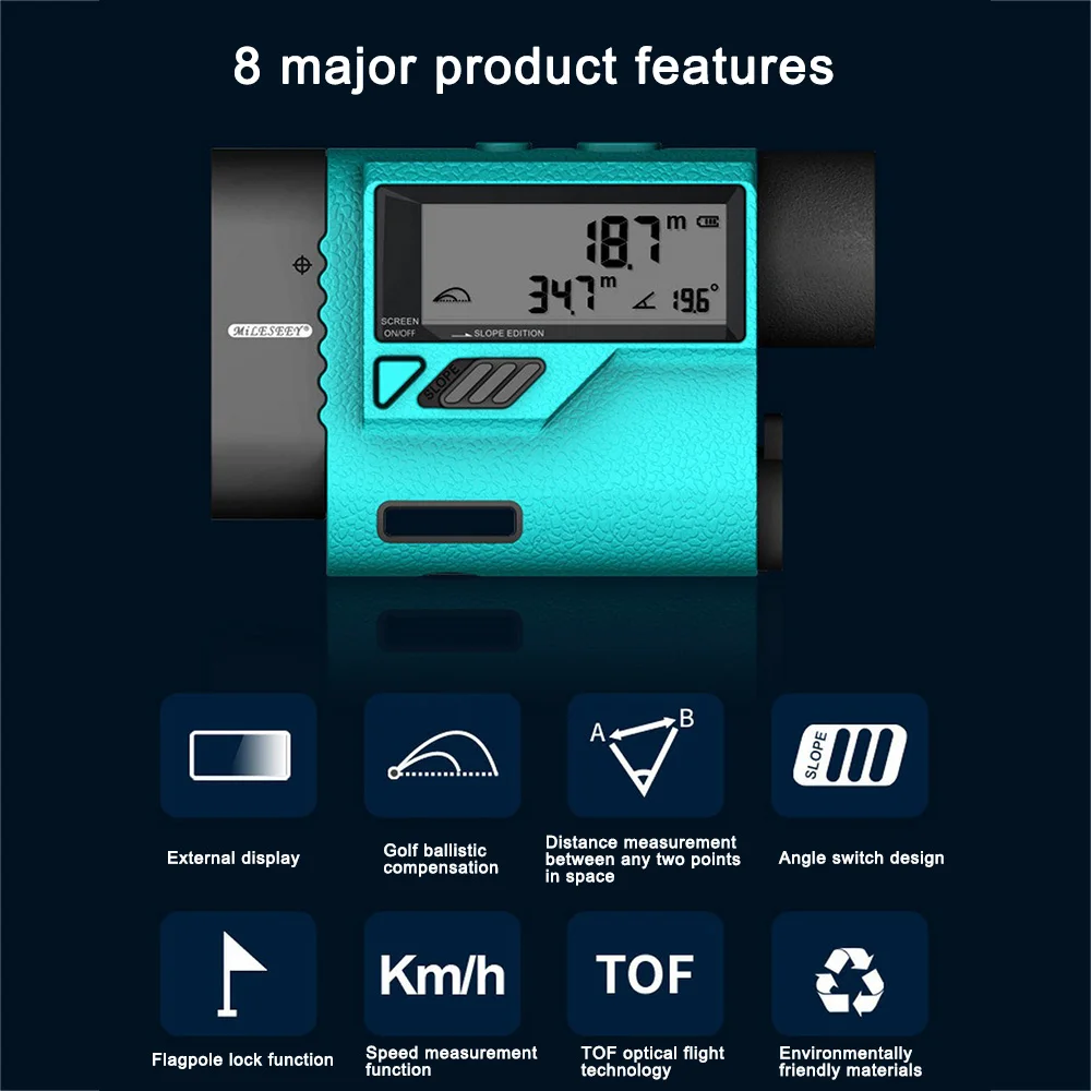 600-1500M Telescope Laser Rangefinder for Golf Hunting Laser Distance Meter Monocular Laser Range Finder Mileseey PF3S 600-1500M Telescope Laser Rangefinder for Golf Hunting Laser Distance Meter Monocular Laser Range Finder Mileseey PF3S