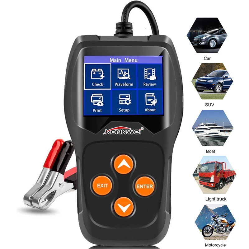 

Professional Car Battery Tester Diagnostic Tool 12V 100 to 2000CCA 12 Volt Battery tools for the car Quick Cranking Charging
