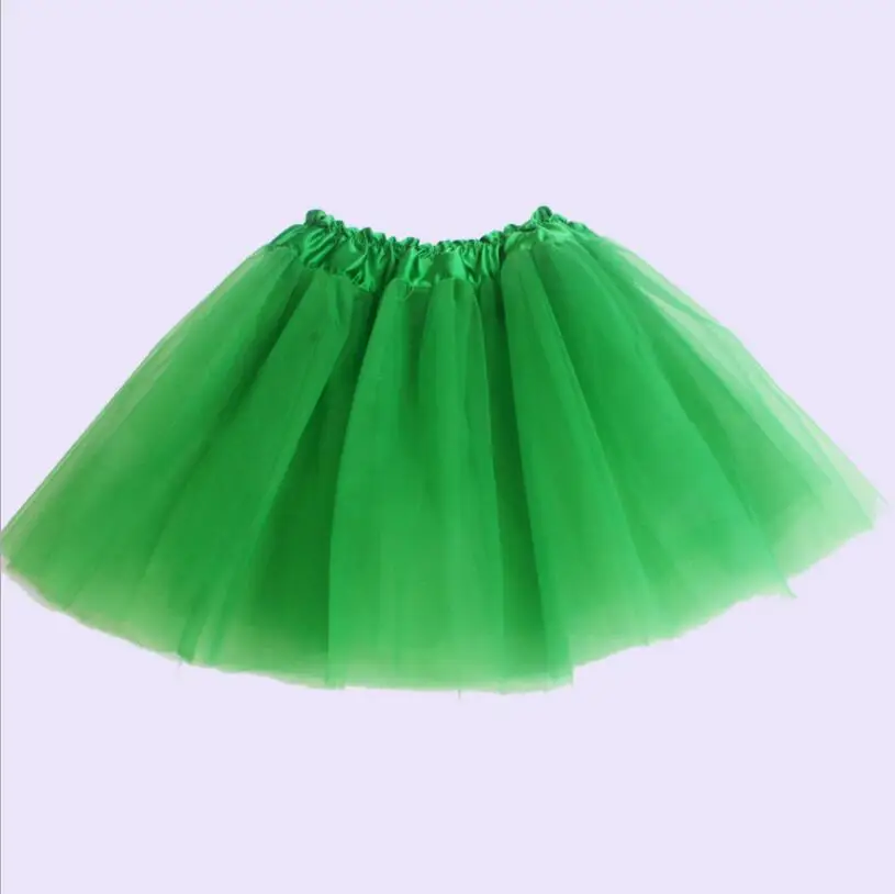 От 2 до 7 лет, милые пышные шифоновые юбки-пачки для маленьких девочек, детская юбка, фатиновая юбка принцессы для танцевальной вечеринки - Цвет: green