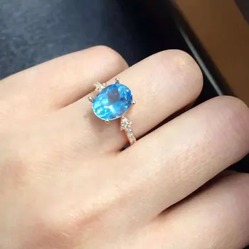 

Anillos Qi Xuan_Blue Stone Fashion Jewelry Rings_Finger Rings_Rose Gold Color Fashion Blue Ring_Manufacturer Directly Sales