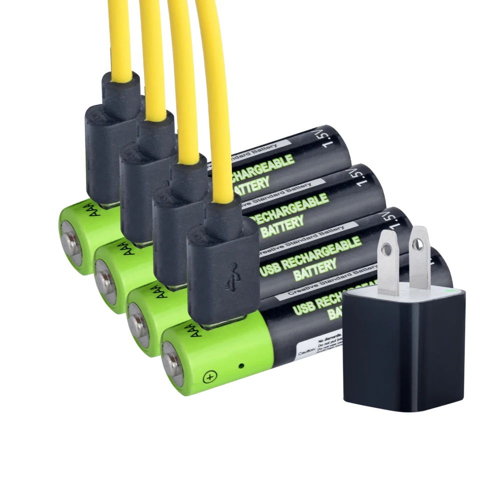 

4 Pieces 1.5v Aaa Battery 400mah Li-polymer AAA 3A Lithium Polymer Batteries Usb Charged Lipo Battery For Headlamp MP3 Toy Torch