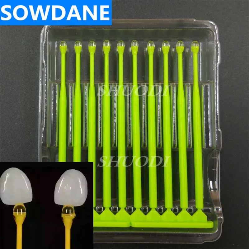 

10 Pcs Dental Sticks Staff Rubber Tools for Bonding porcelain veneer ( Random Color)