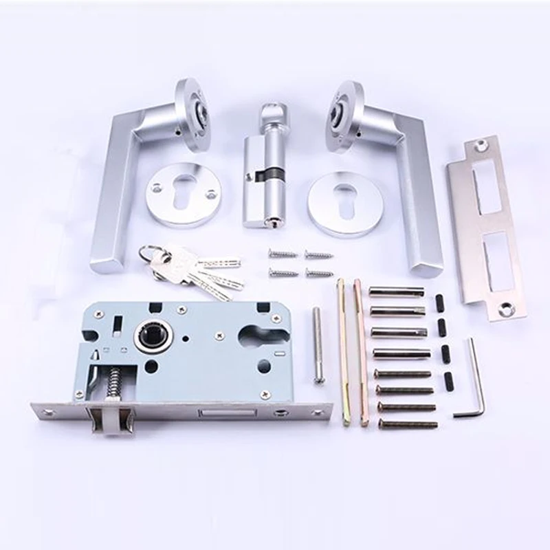 

Door Lock Set Aluminium Alloy Home Security Simple Handle Keyed Entry Entrance Locks CLH@8