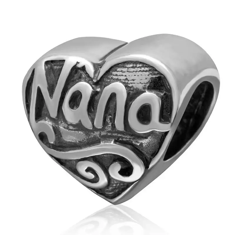 Choruslove Nana Charm 925 Sterling Silver Bead Fits Pandora Charms DIY Bracelet Jewelry - Цвет: SS3498