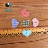 50pcs/lot Heart Painting Shape Wooden Buttons For Hand Made With Love Heart Wooden Decoration For Gift Decorative Wood Buttons 3