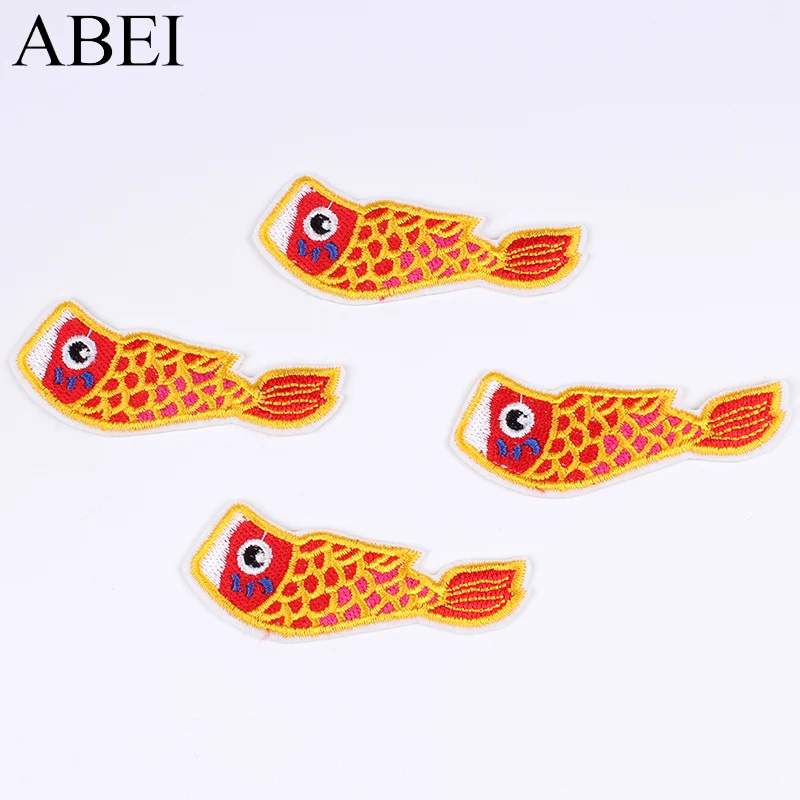 

10pcs/lot Embroidered Iron On Fish Patch Cartoon Animal Stickers for Jeans Backpack Clothes Shoes Hats DIY Garments Appliques