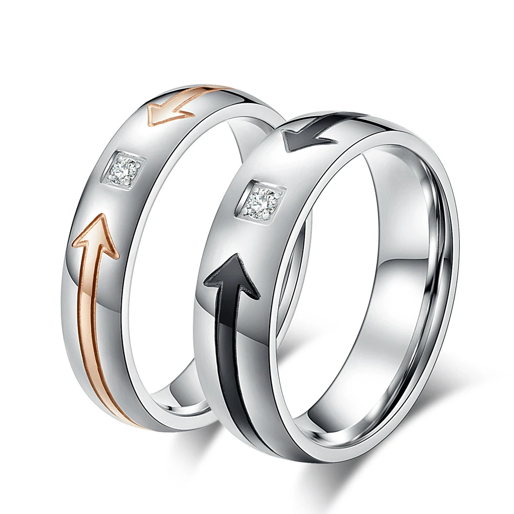 Stainless Steel Couple Wedding  Band  His and hers 