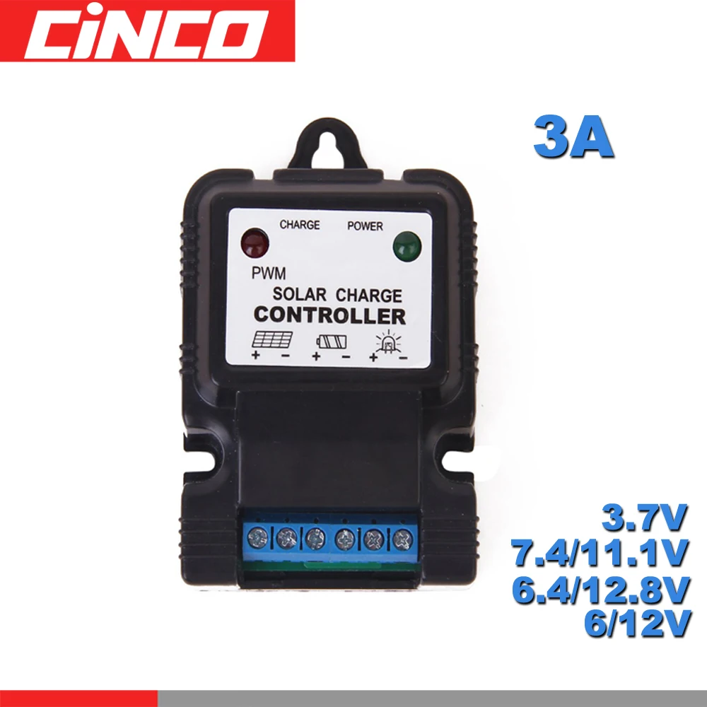 

3A 3.2V 3.7V 11.1V 6V 12V 6.4V Solar Charger controller PWM 3 A 18650 Li-ion Lithium LiFePO4 Battery charger Regulators PV