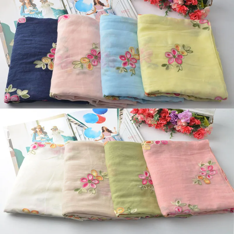 

Za 2017 floral hijab,cotton plain shawl,Cotton embroidery scarf,Muslim hijab,shawls and scarves,wraps shawls,women cape,muffler