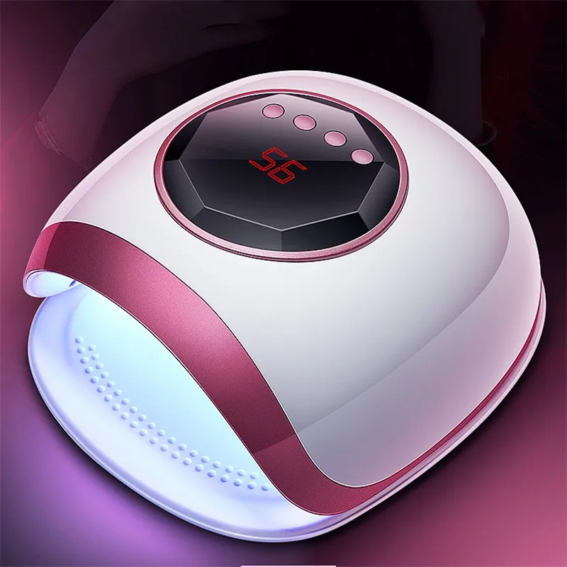 

72W Hybrid UV LED Nail Lamp Nail Dryer Gel Polish Curing Light with Bottom Infrared Sensing 10s/30s/60s/99s Timer LCD Display