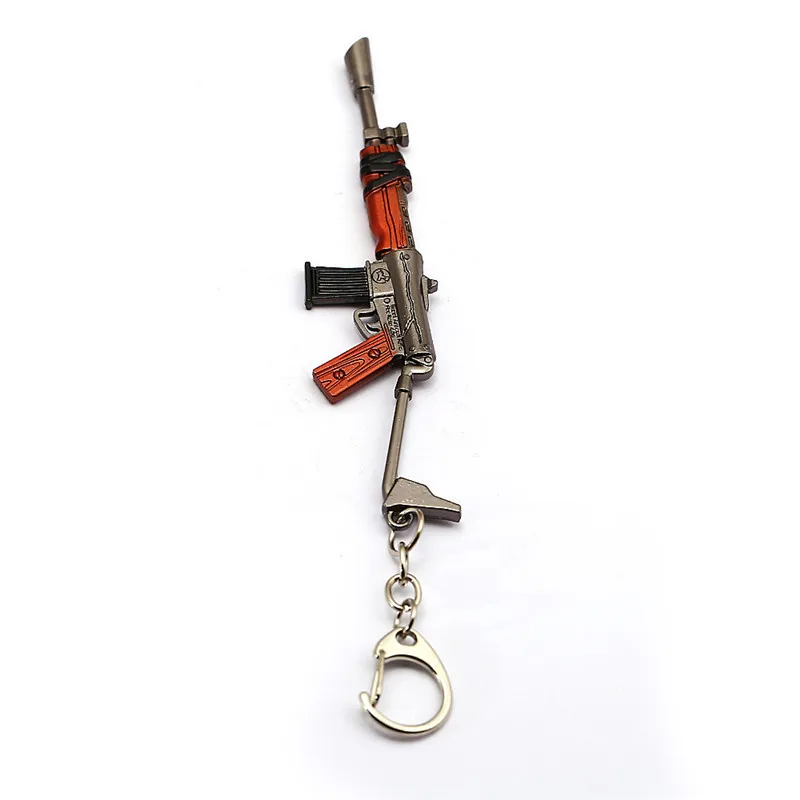 Игра AWM Снайпер брелок с винтовкой 12 см шрам M4 пистолет битва Royale брелок кольцо металлический для мужчин автомобиль женщин сумка Chveiro llavero ювелирные изделия - Цвет: BL9 12cm