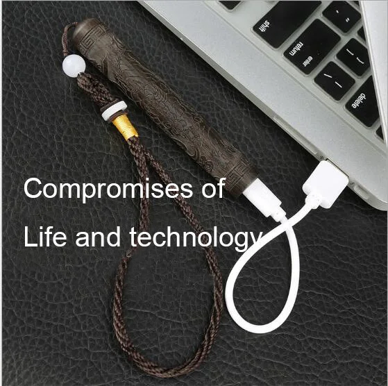 USB зарядка эбеновая Зажигалка под дерево индивидуальная Ретро Индукционная