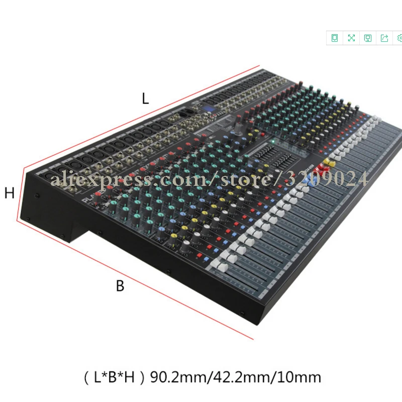 24 Channel Mixer with USB MP3 Reverb 16 DSP Reverb