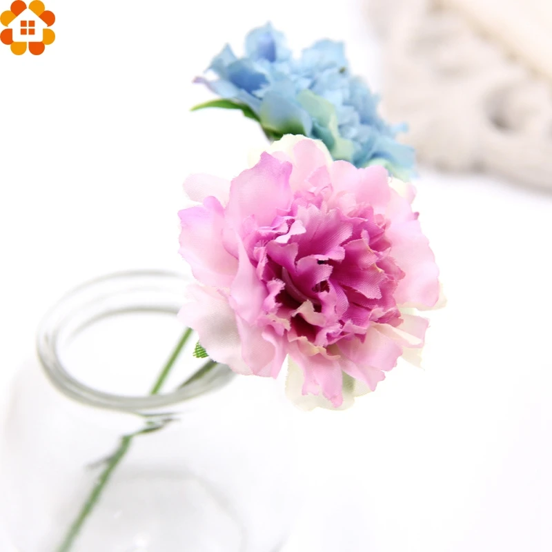 15PCS Artificial Silk Flowers Carnation Flower Heads For Home/ Wedding Party Decoration Home